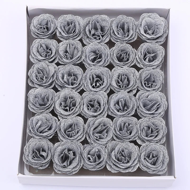 30pcs of Glitter Spray Artificial rose