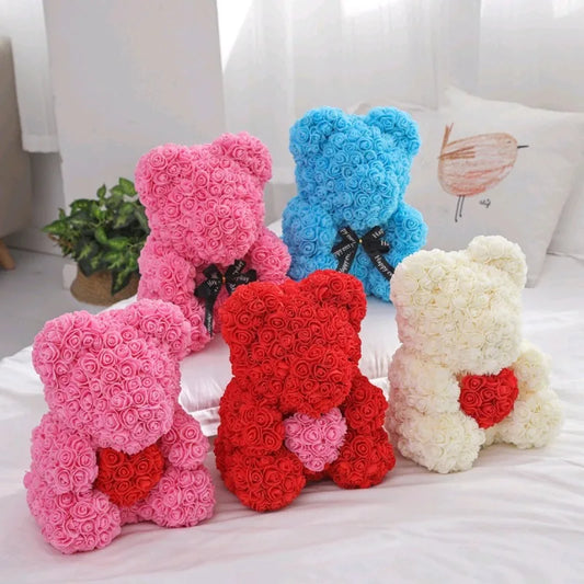 25cm Teddy Rose Bear With Box