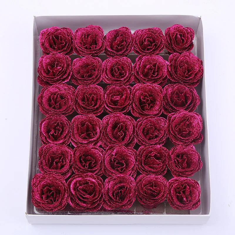 30pcs of Glitter Spray Artificial rose