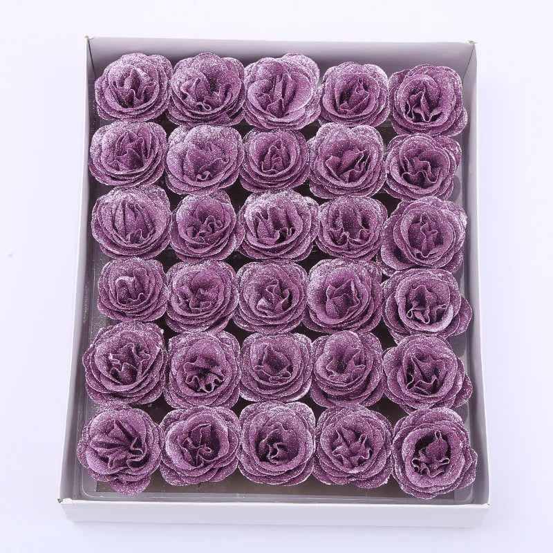 30pcs of Glitter Spray Artificial rose