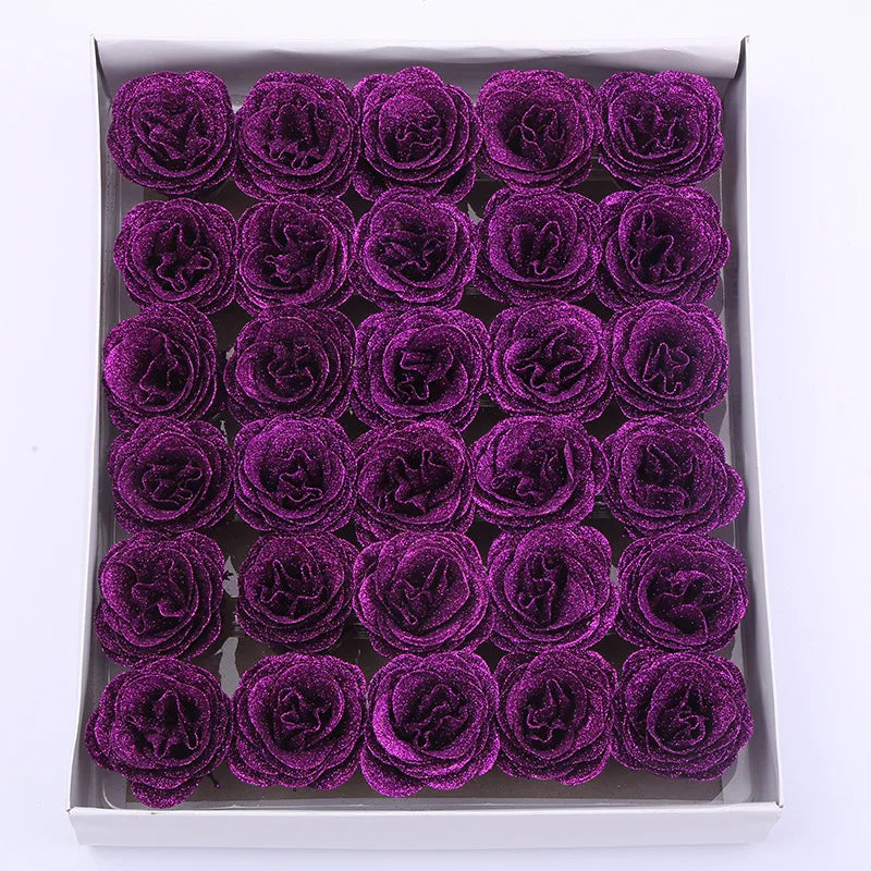 30pcs of Glitter Spray Artificial rose