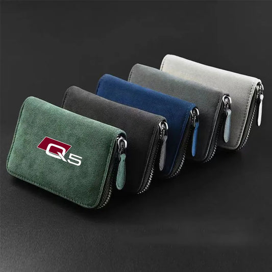 New horizontal zipper card holder driver's license card bag For Audi A1 A3 A4 A5 A6 A7 A8 Q3 Q5 Q7 Q8 TT B4 B5 B6 Car Accessorie